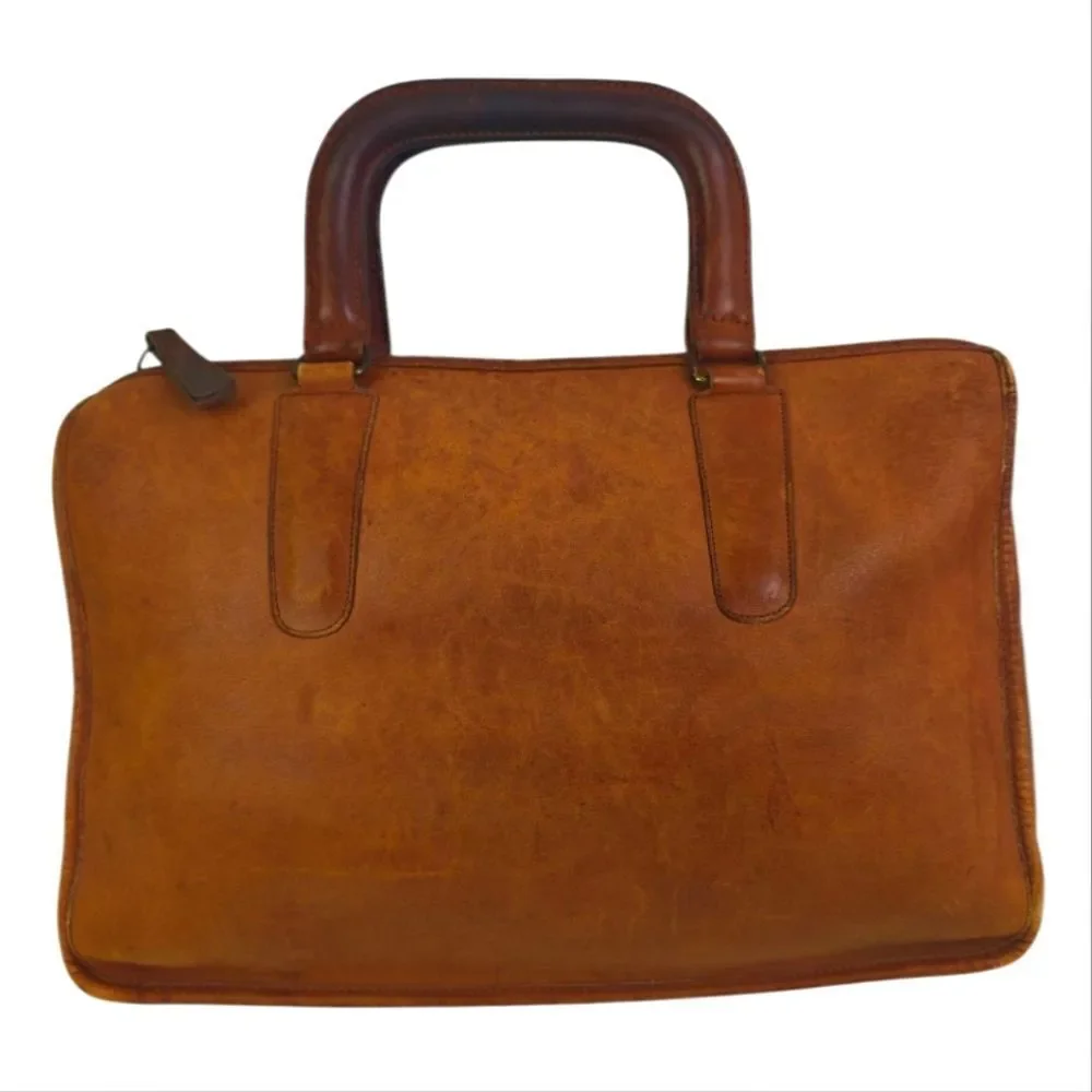 Coach Vitage Genuine Leather Tan Brown Leather Satchel Bag - Picture 2 of 8